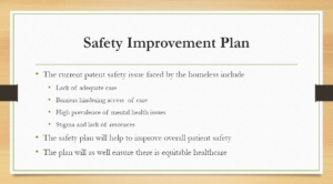 Slide 3 on Safety Improvement plan